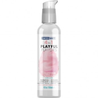 Массажный гель для тела SWISS NAVY PLAYFUL FLAVORS 4 в 1 , Сладкая вата, 118 мл Массажный гель для тела SWISS NAVY PLAYFUL FLAVORS 4 в 1 , Сладкая вата, 118 мл